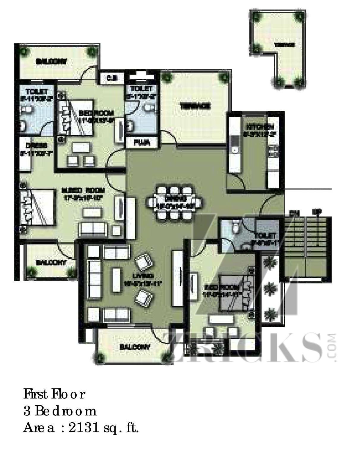 Raheja Shilas Independent Floors Floor Plan