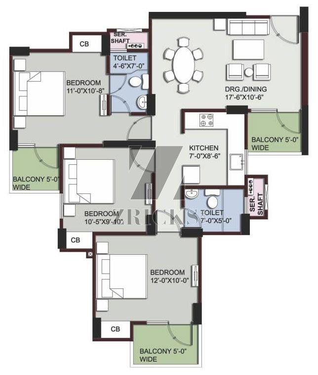 Supertech Ecovillage III Floor Plan