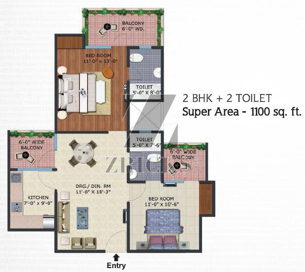 Supertech Ecovillage IV Floor Plan