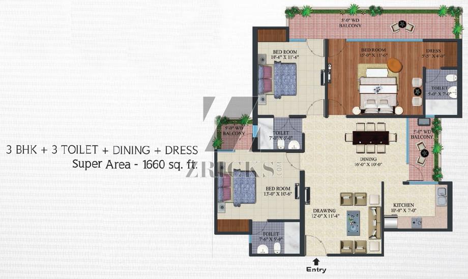 Supertech Ecovillage IV Floor Plan