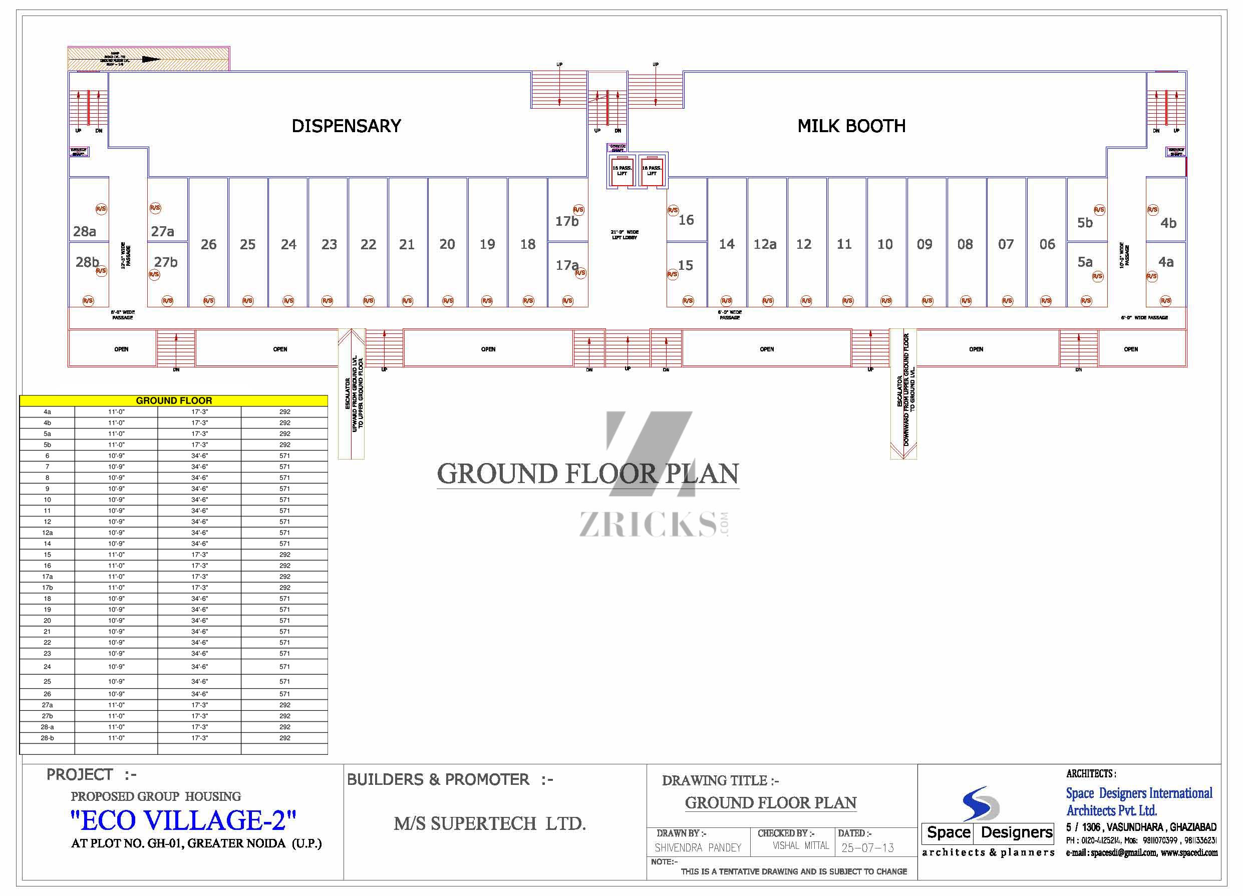 Supertech Ecobazaar II Floor Plan
