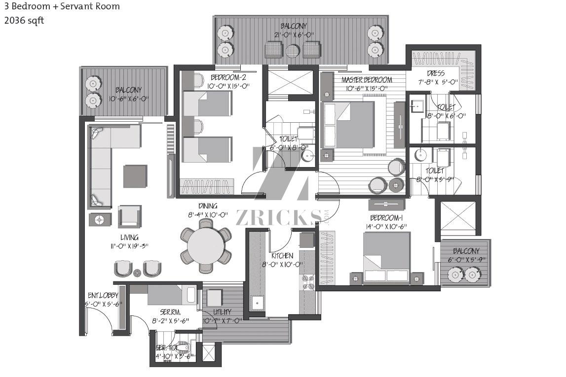 Orris 3C Greenopolis Floor Plan