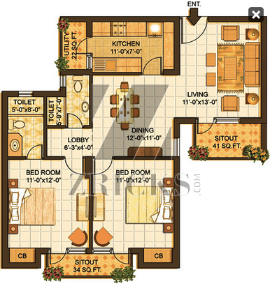 Vipul Lavanya Apartments Floor Plan