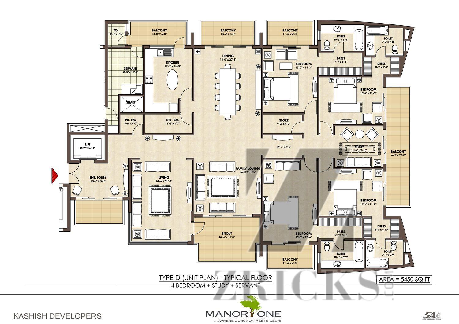 Kashish Manor One Floor Plan