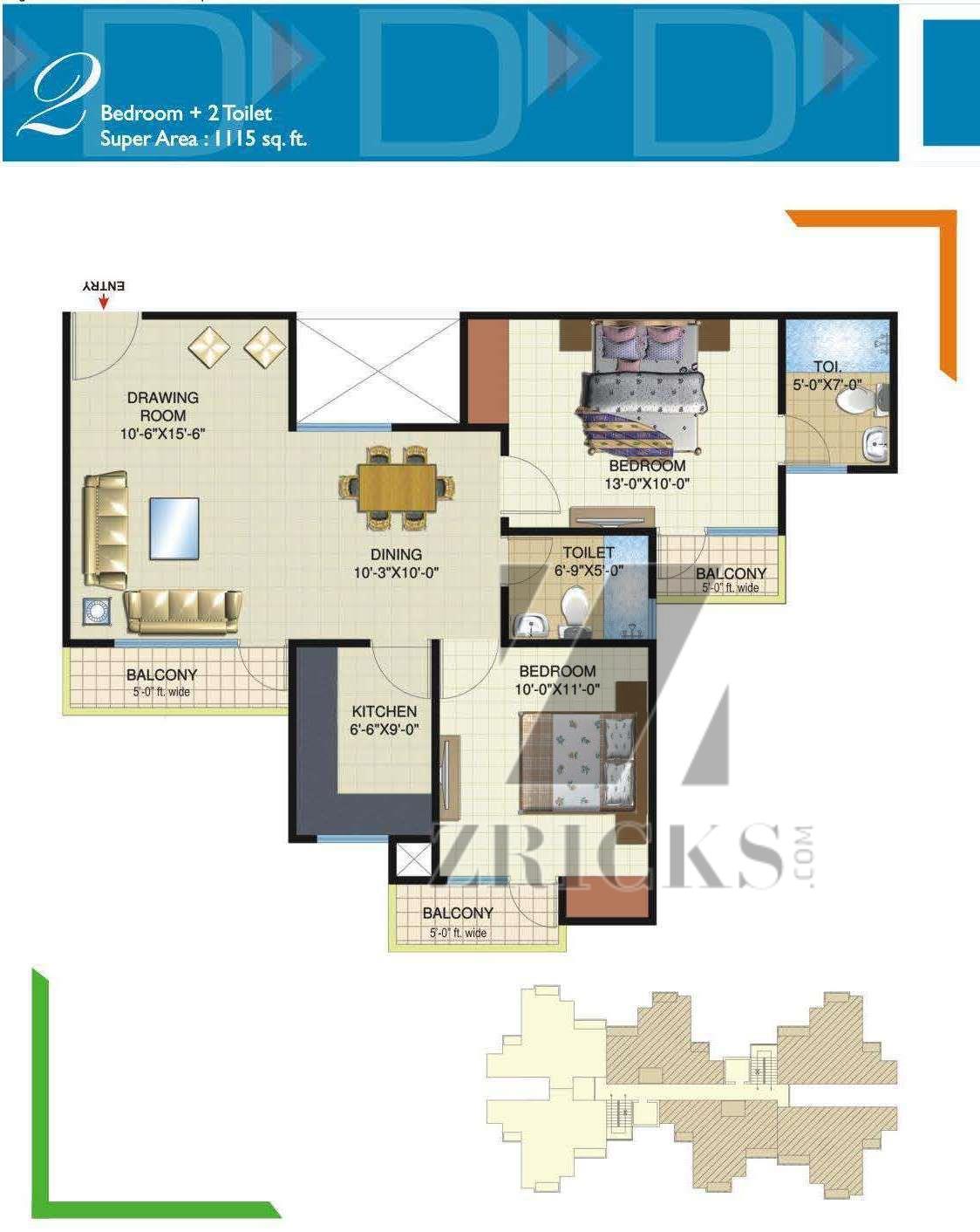 Amrapali Dream Valley Floor Plan
