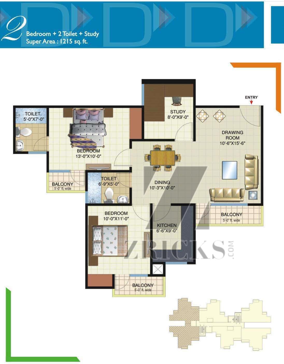 Amrapali Dream Valley Floor Plan