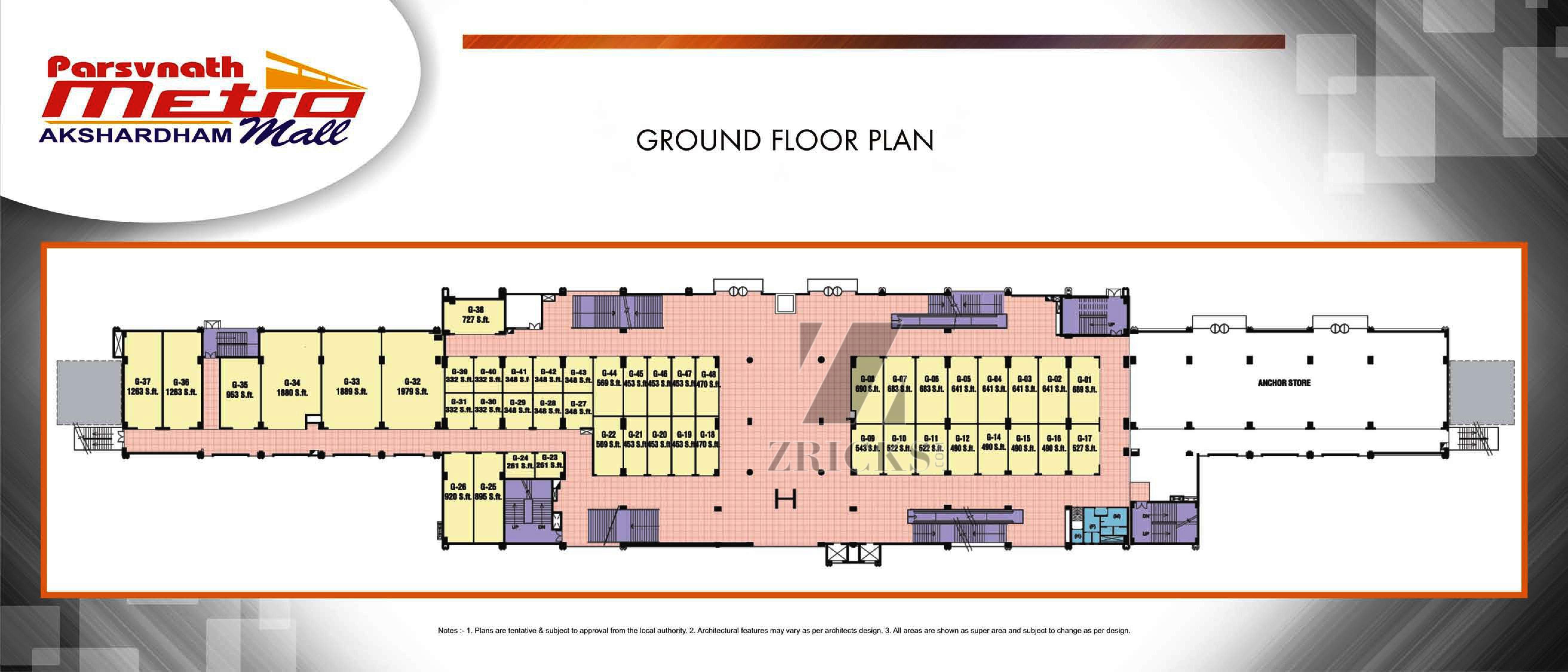Parsvnath Metro Mall Akshardham Floor Plan