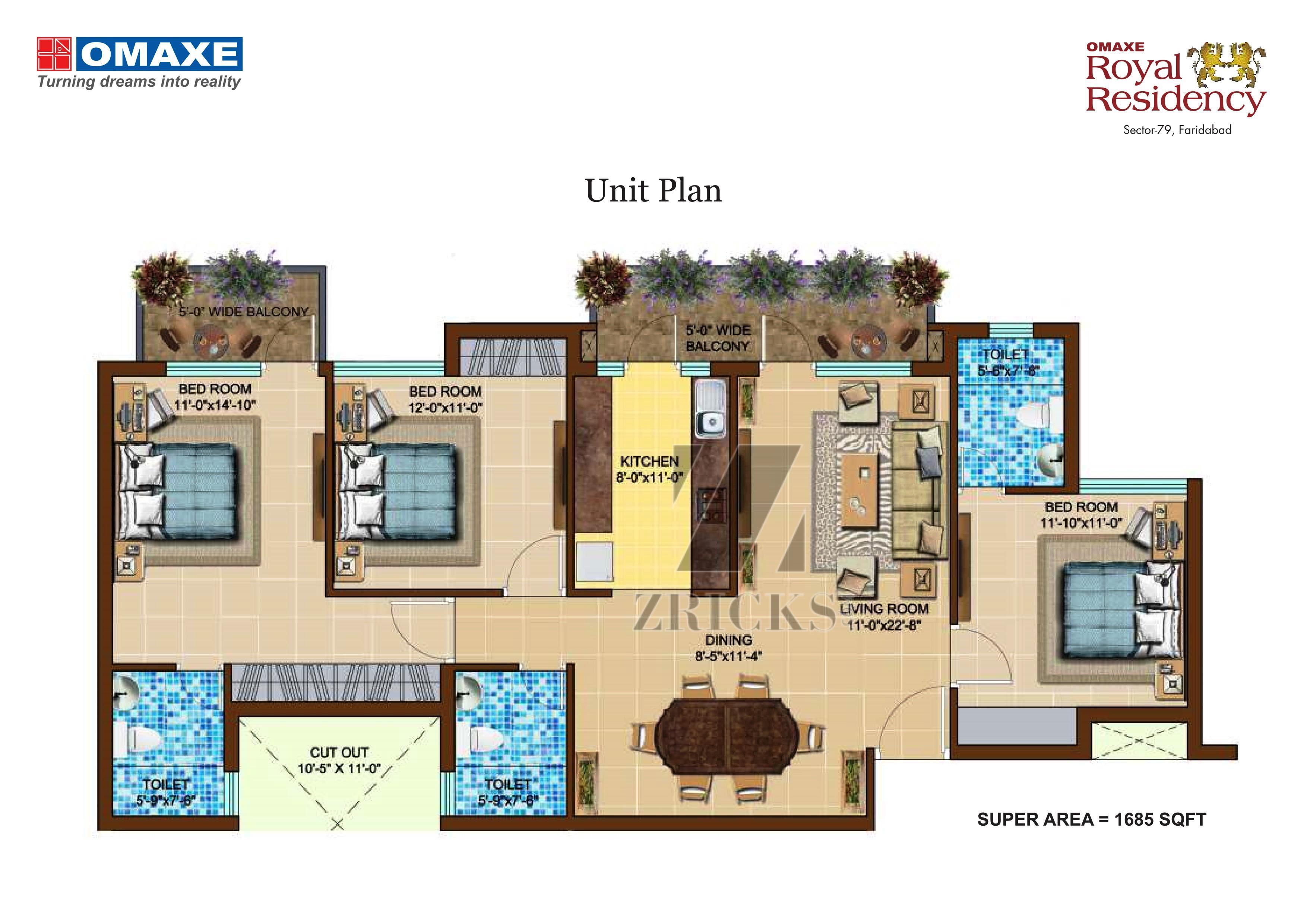 Omaxe Royal Residency Floor Plan