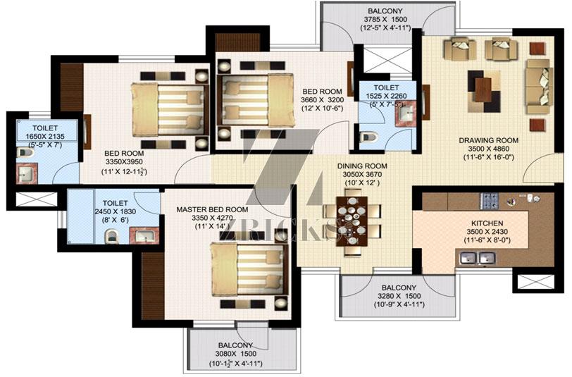 Sidhartha NCR One Floor Plan