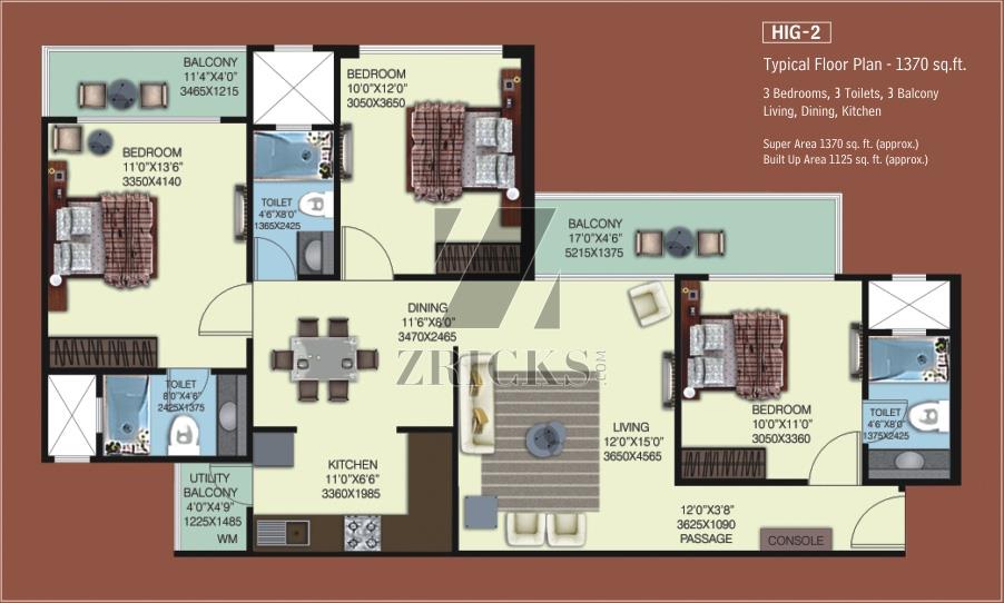 Mahagun Mywoods Phase I Floor Plan