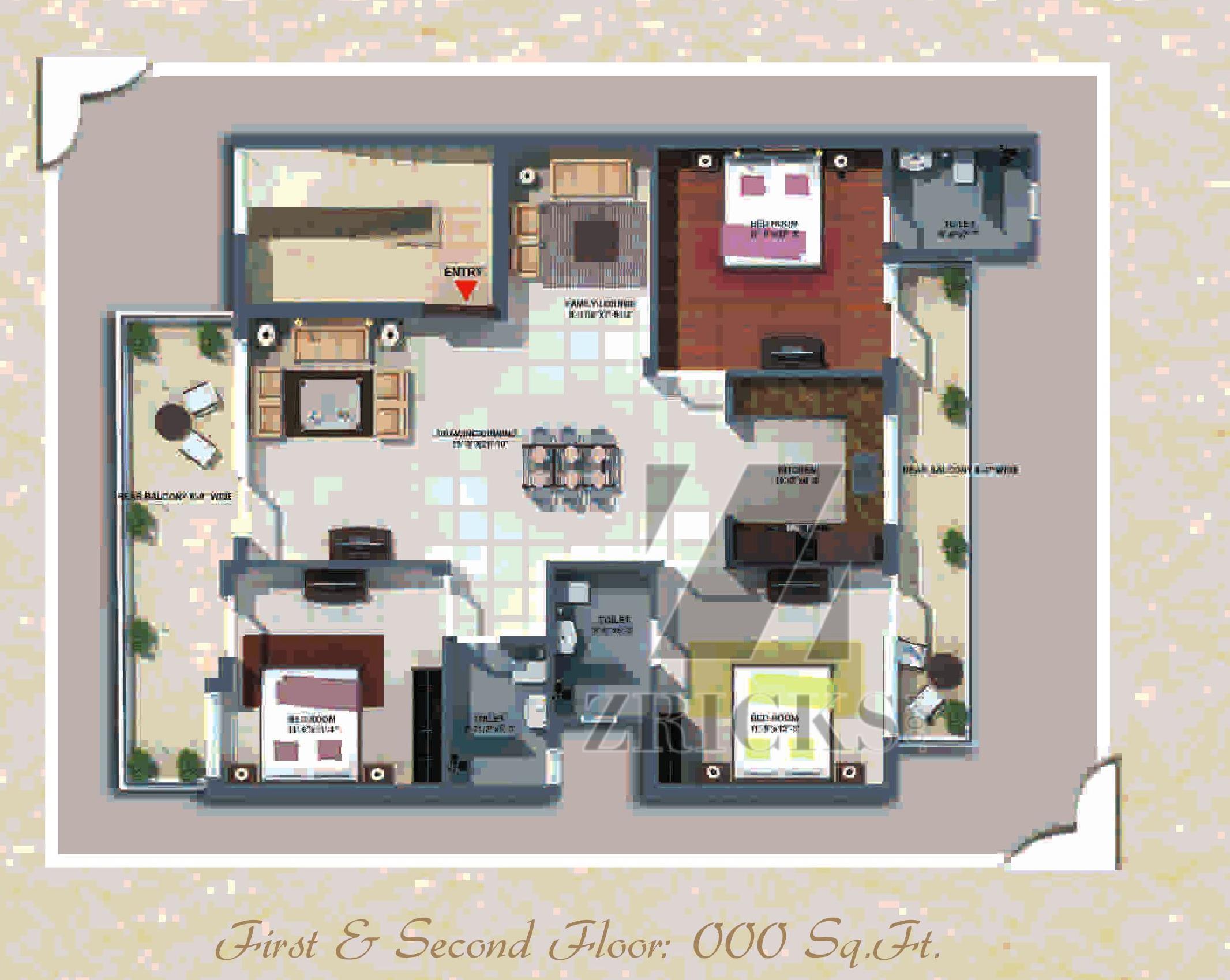 Omaxe City Homes Floor Plan