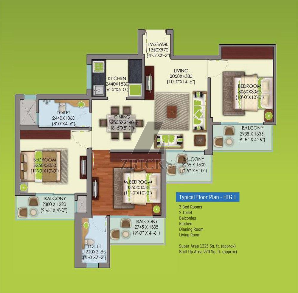 Mahagun Mywoods Phase III Floor Plan