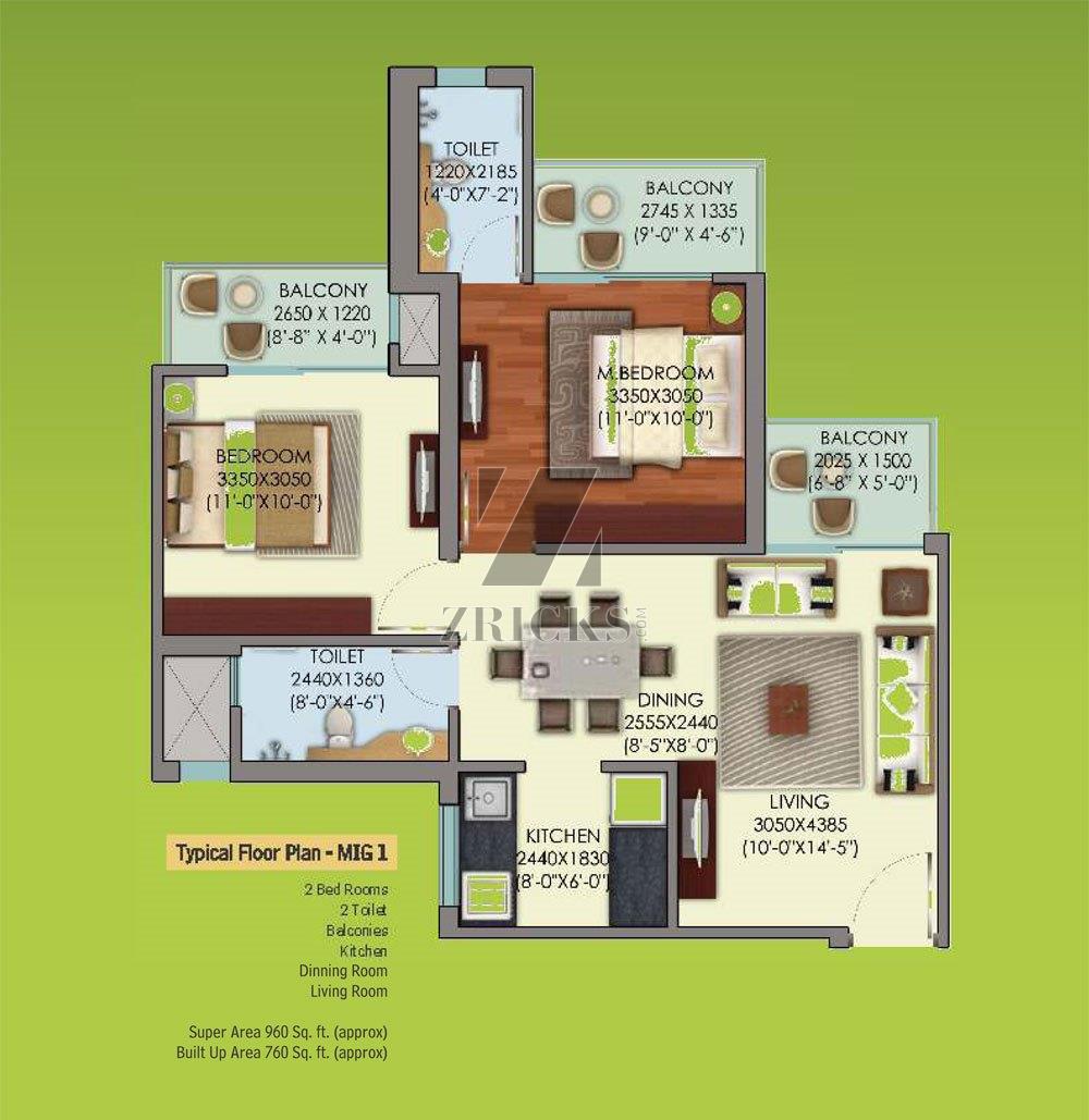 Mahagun Mywoods Phase III Floor Plan
