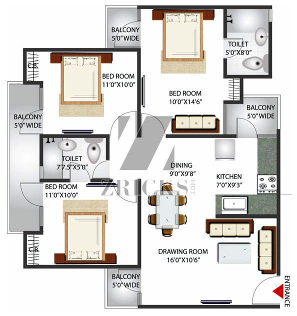 Gaur Grandeur 2 Floor Plan