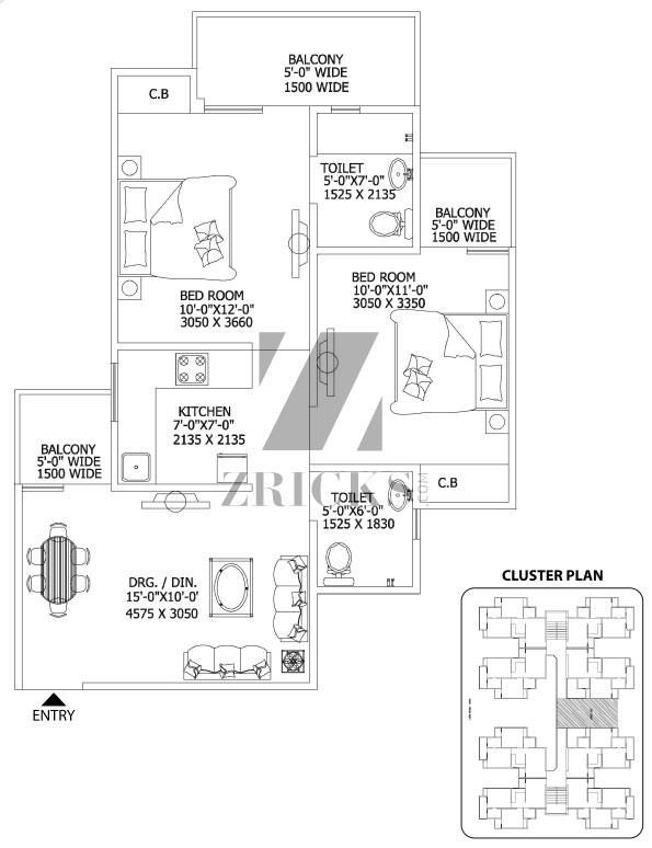 Gaur City II 16th Avenue Floor Plan
