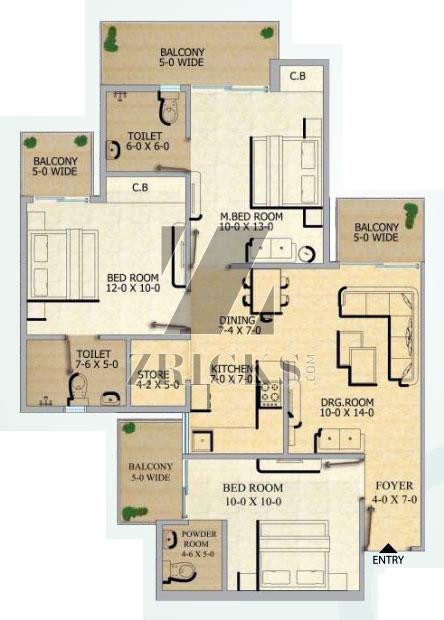 Gaur City II 12th Avenue Floor Plan