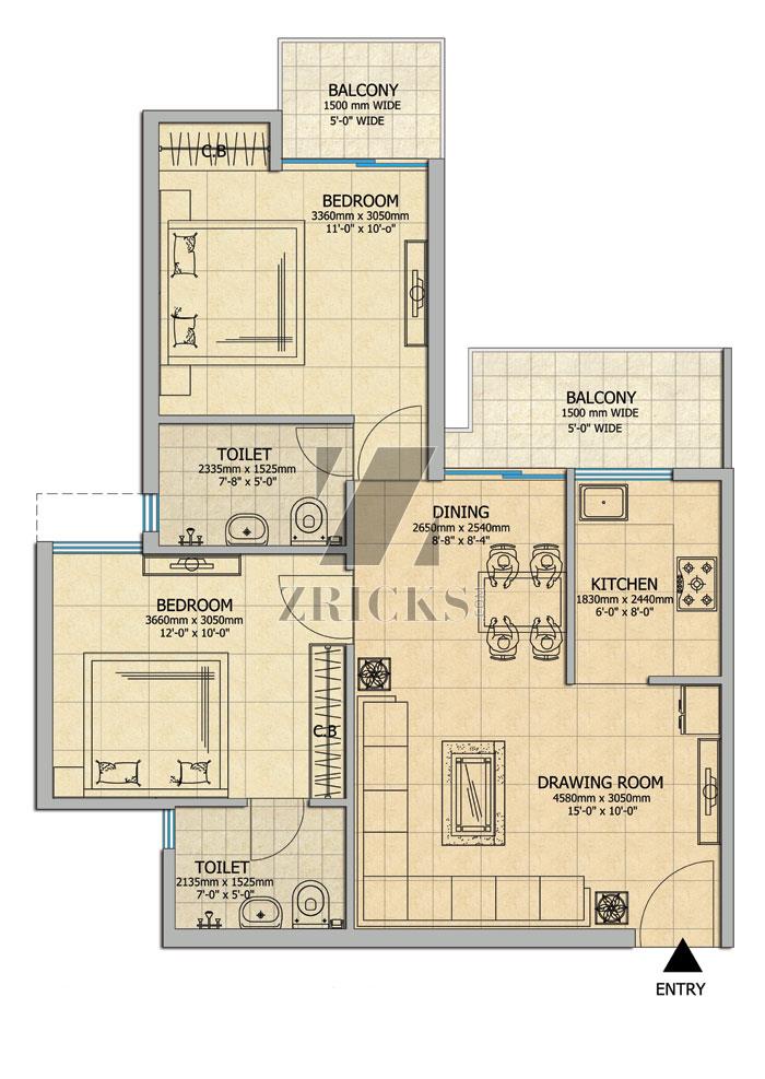 Gaur City II 14th Avenue Floor Plan