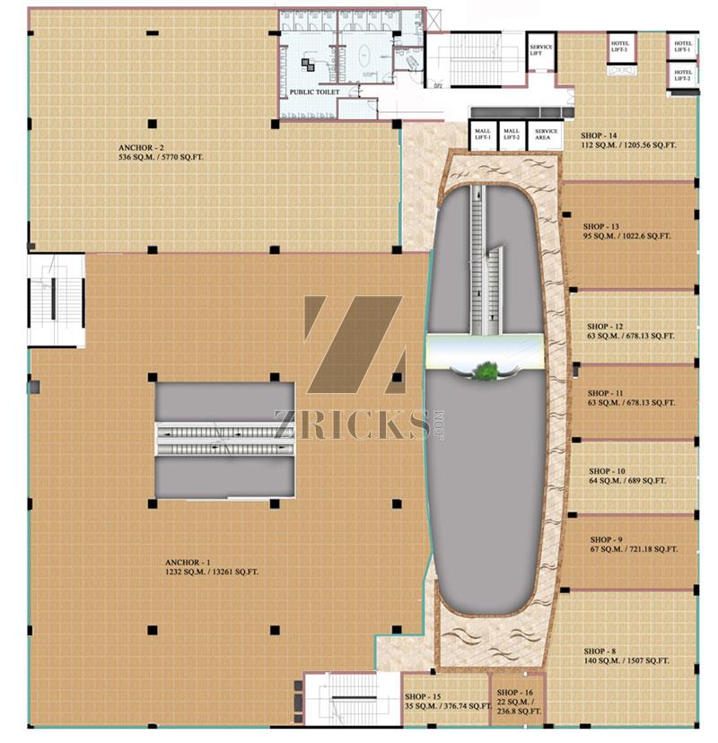 Gaur Central Mall Floor Plan