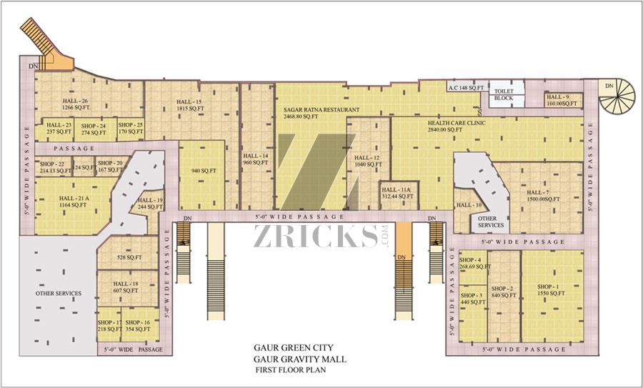 Gaur Green City Mall Floor Plan