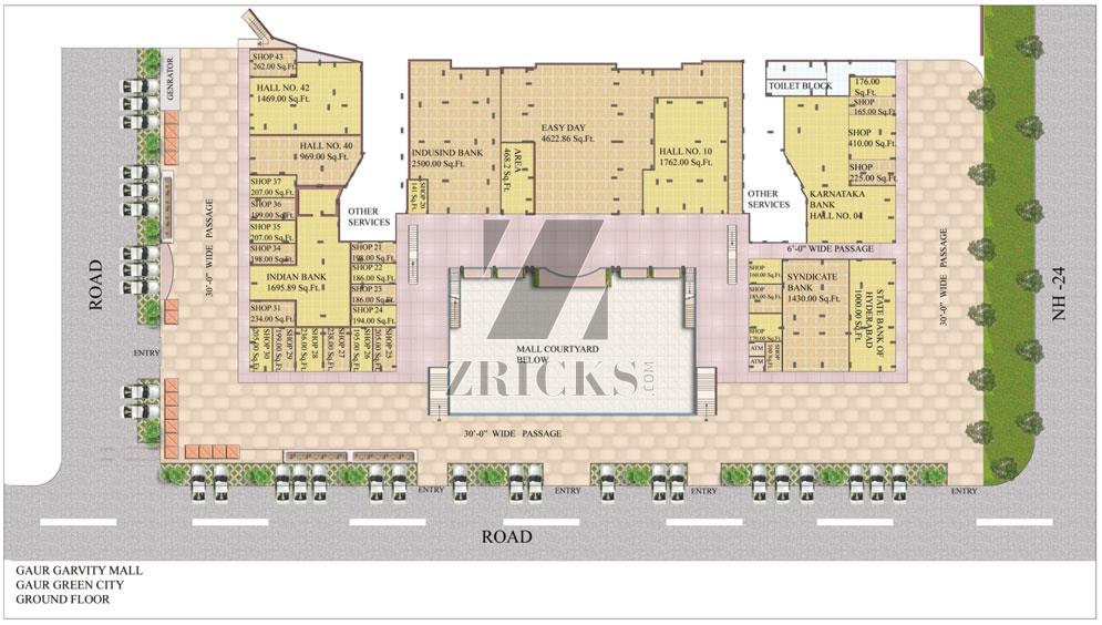 Gaur Green City Mall Floor Plan
