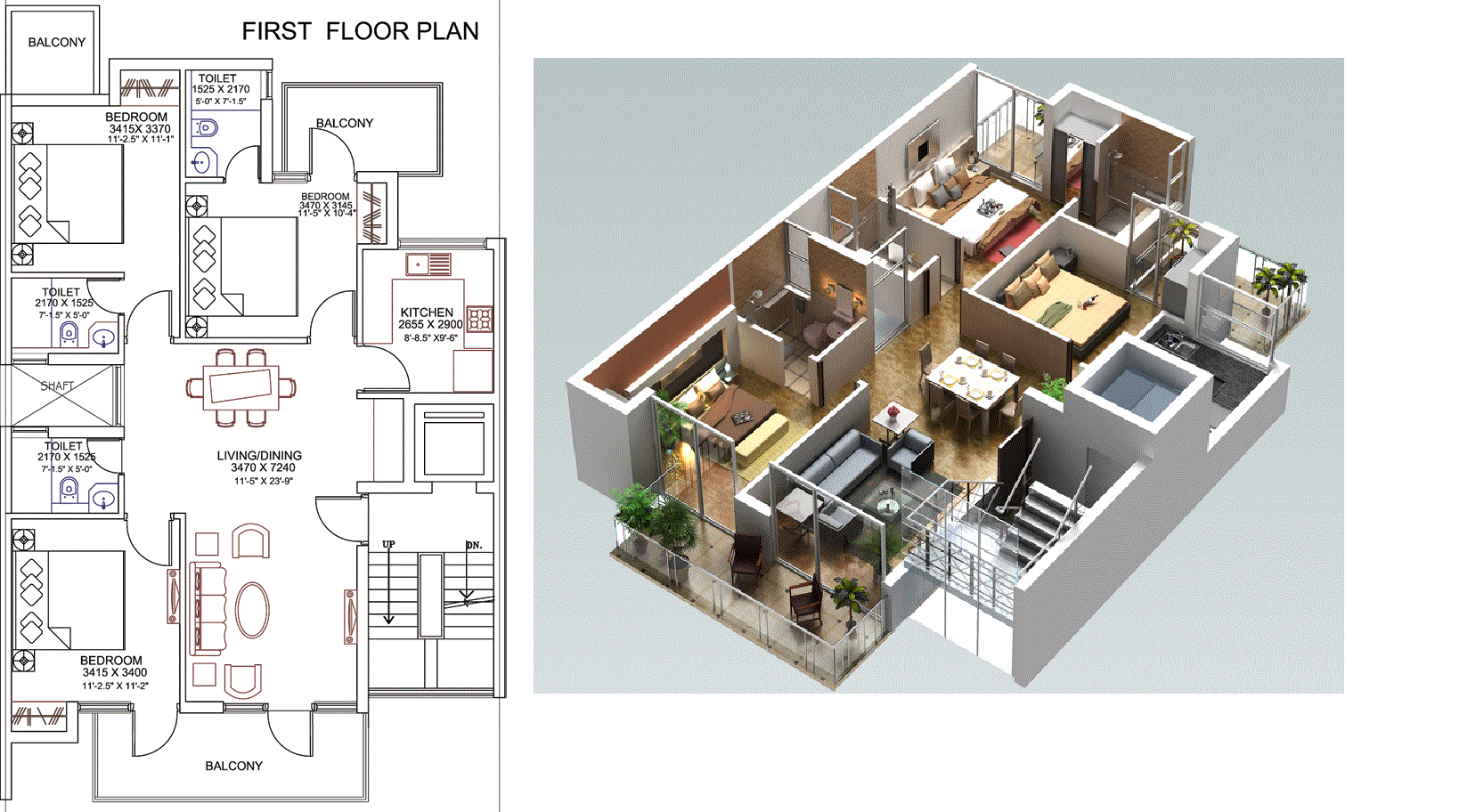 Ansal API Versalia Avante Residences Floor Plan