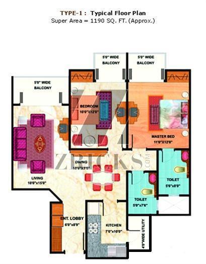 Mahagun Maestro Floor Plan