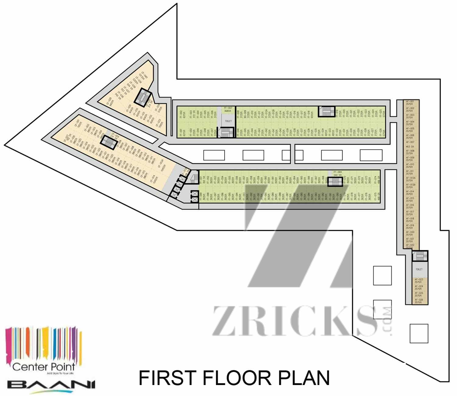 Baani Center Point Floor Plan