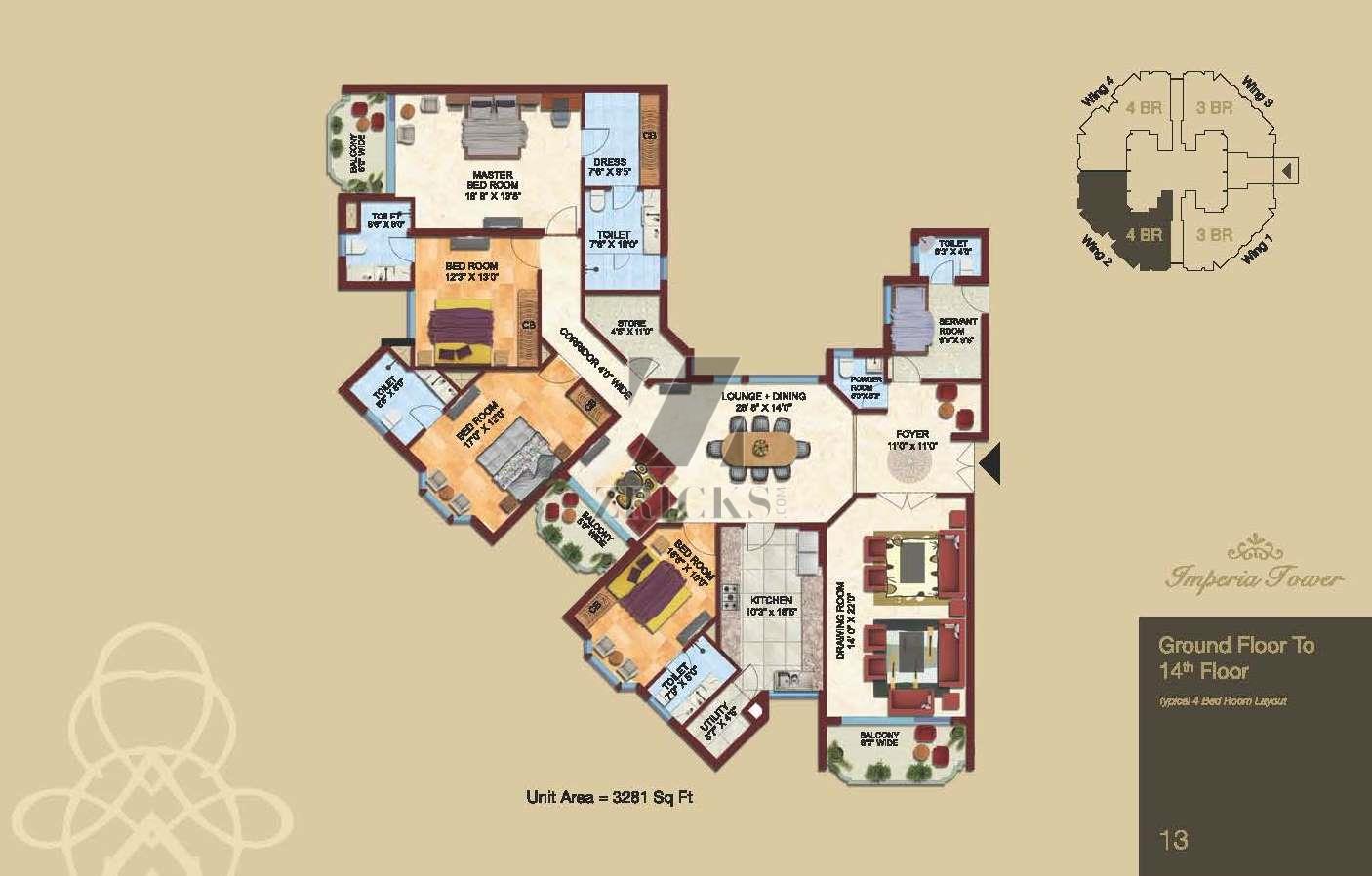 BNB Imperia Tower Floor Plan