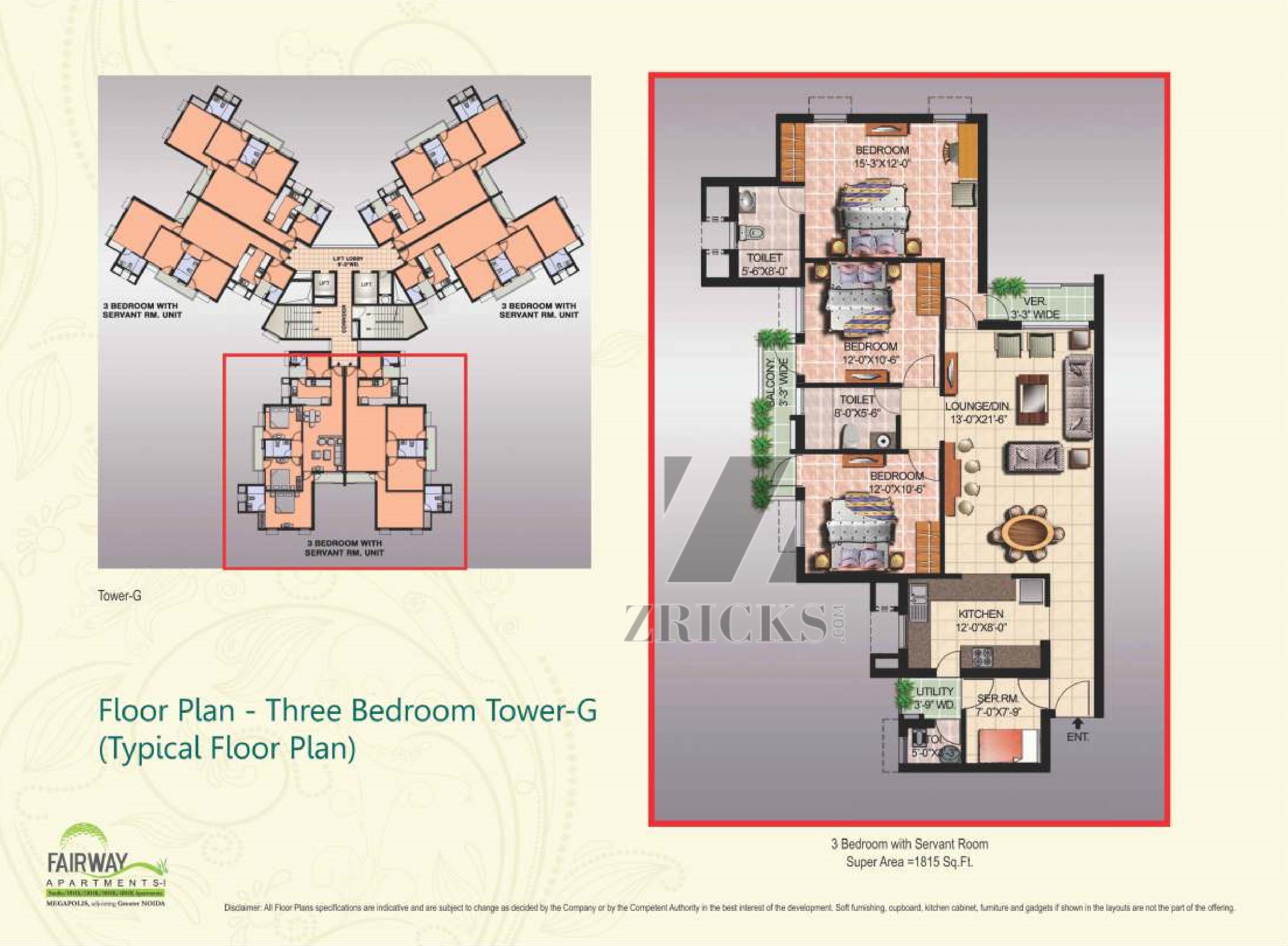 Ansal API Fairway Apartments Sushant Megapolis Floor Plan