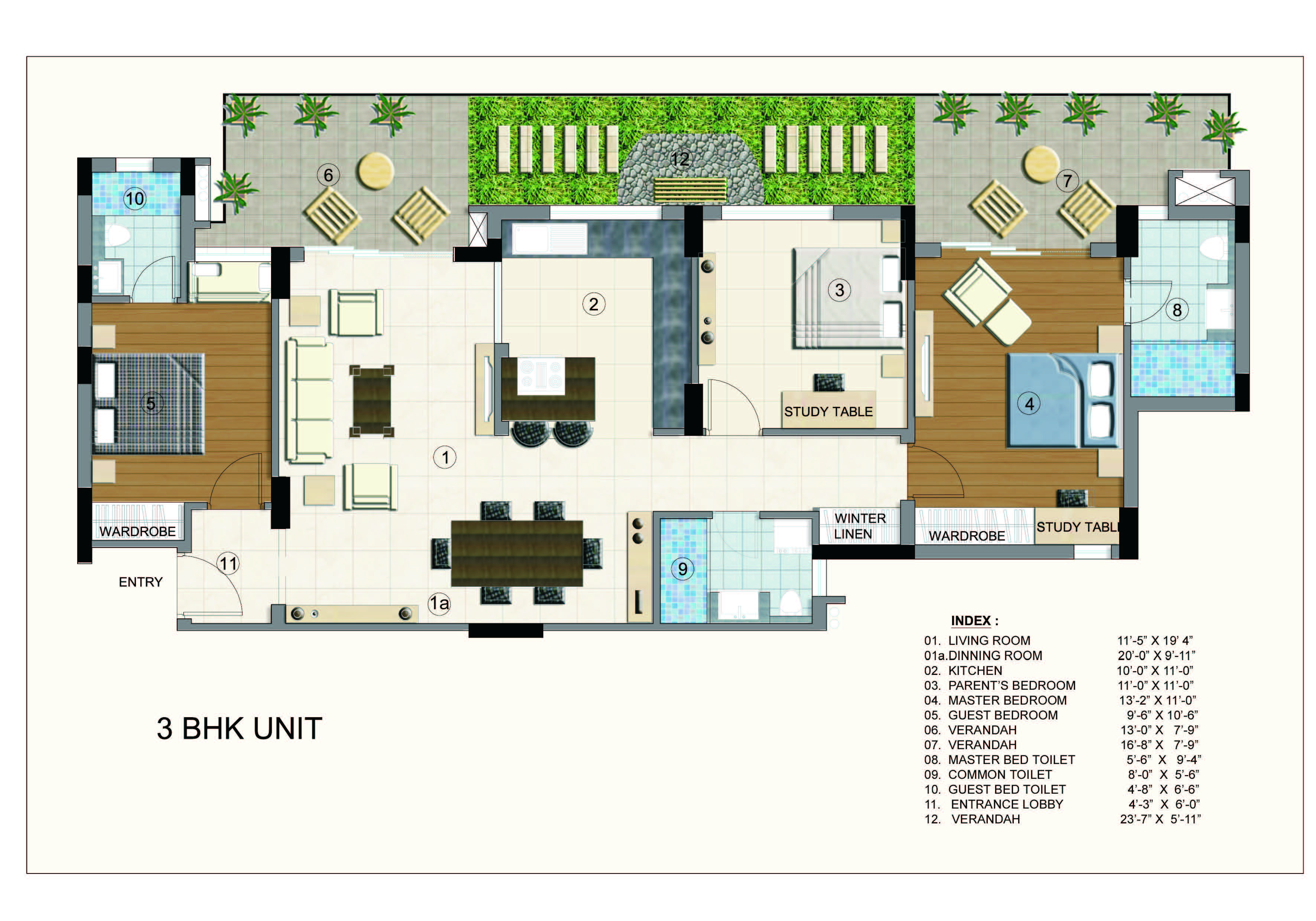 Brisk Lumbini Terrace Homes Floor Plan
