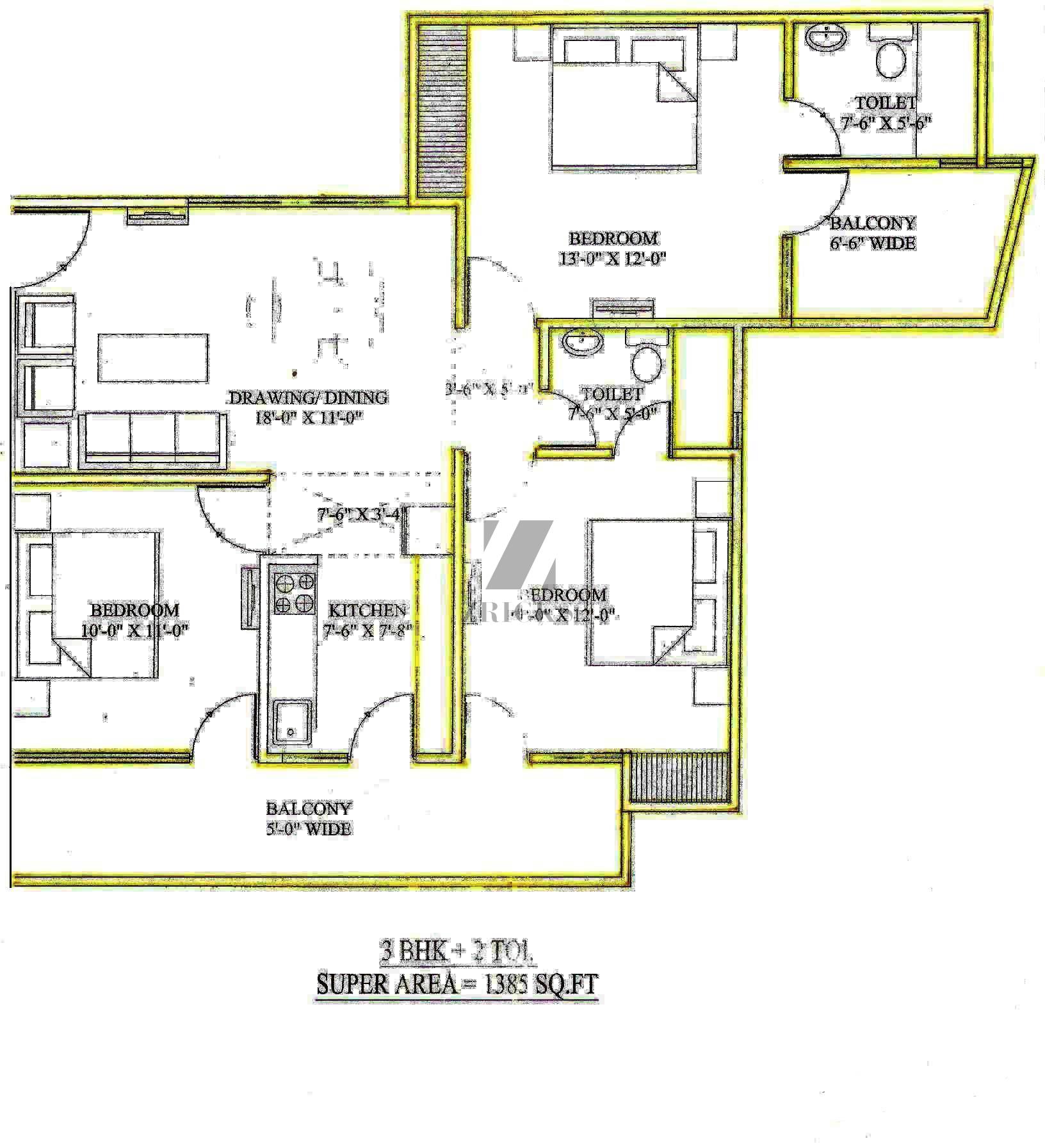 Balaji Libra Heights Floor Plan