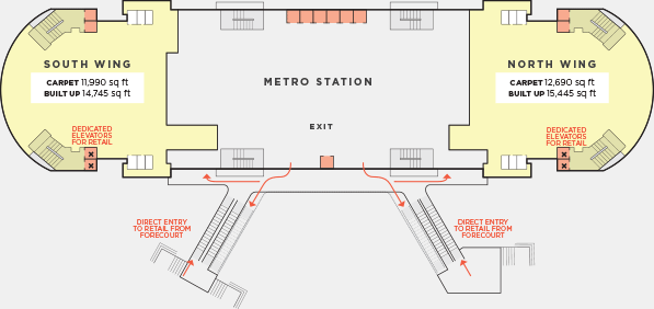 The Metro Park Huda City Centre Floor Plan