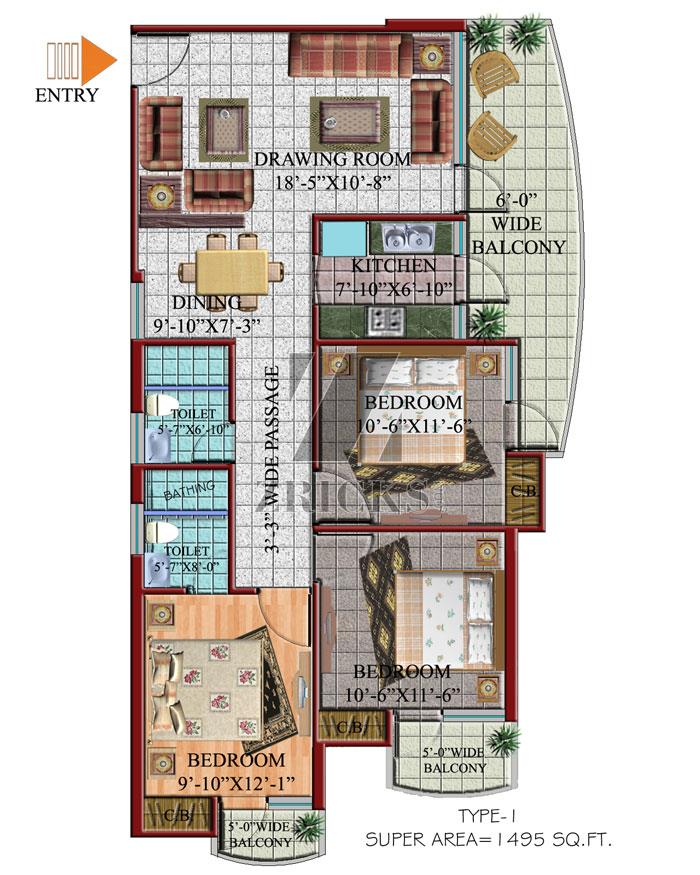 Bhagwati Shri Ram Heights Floor Plan