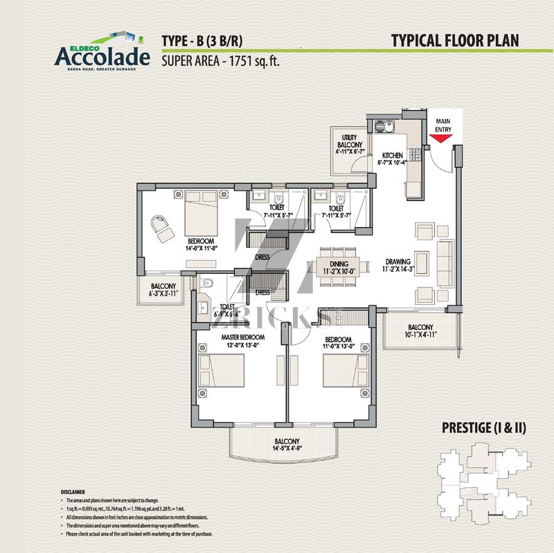 Eldeco Accolade Floor Plan