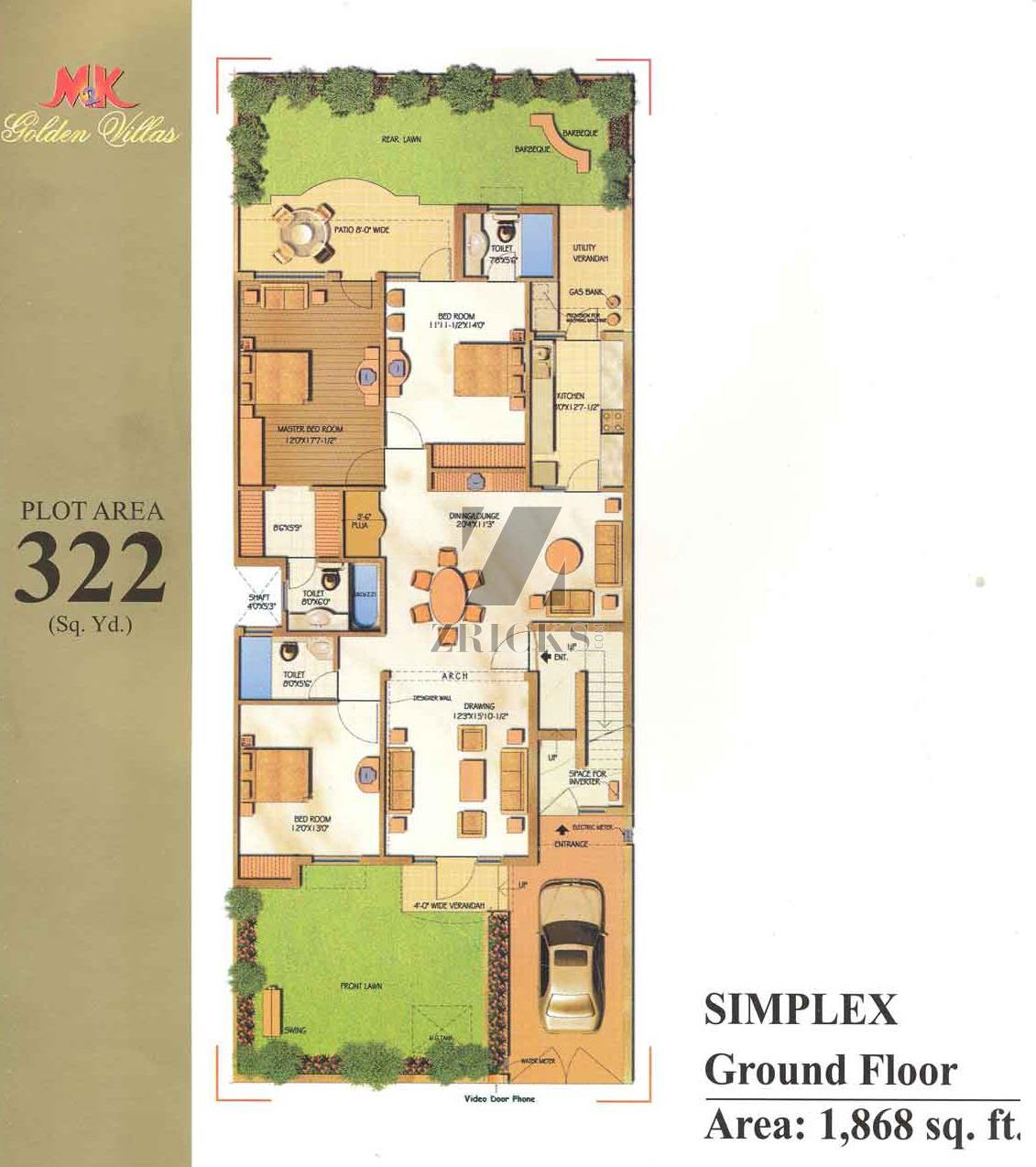 M2K Golden Villas Floor Plan