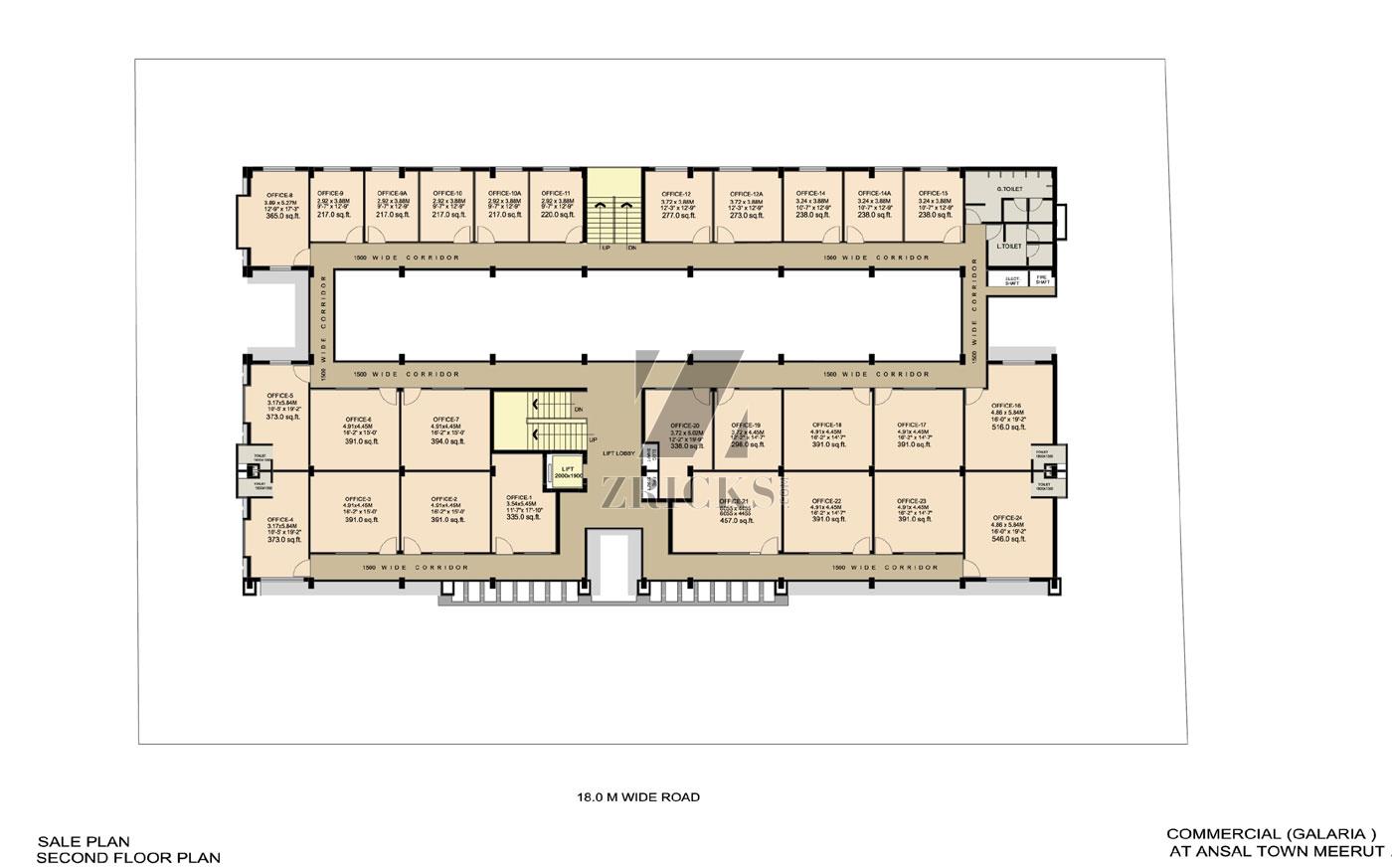 Ansals Galleria Floor Plan