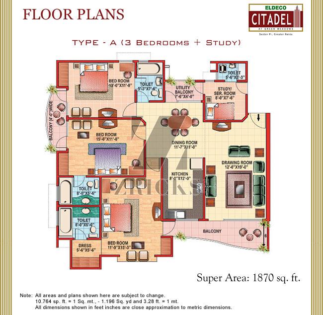 Eldeco Citadel Floor Plan