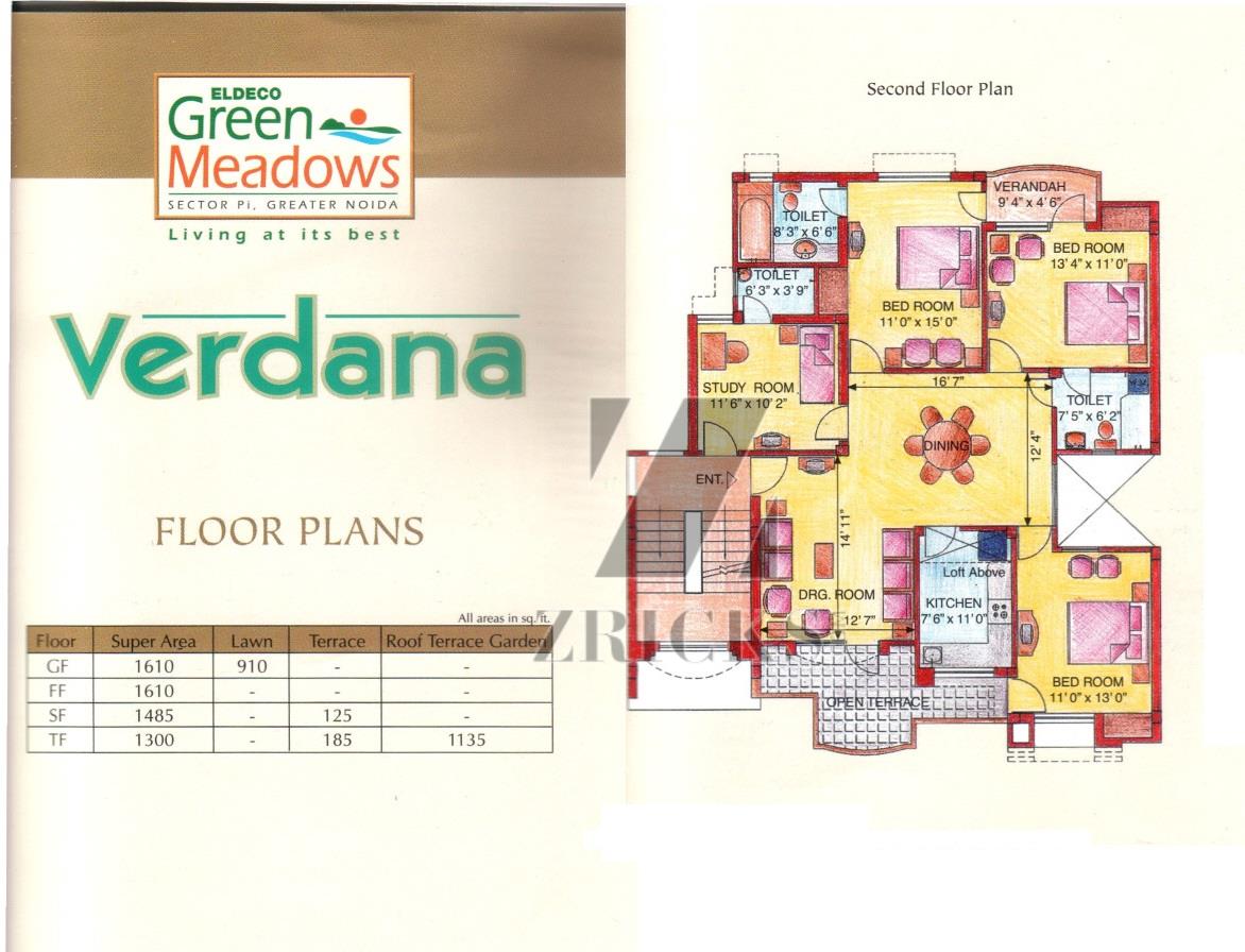 Eldeco Green Meadows Floor Plan