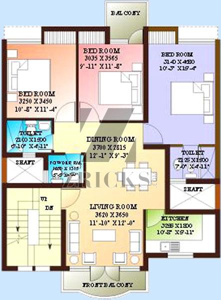 Ansals Royale Residency Floor Plan