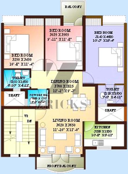 Ansals Royale Residency Floor Plan