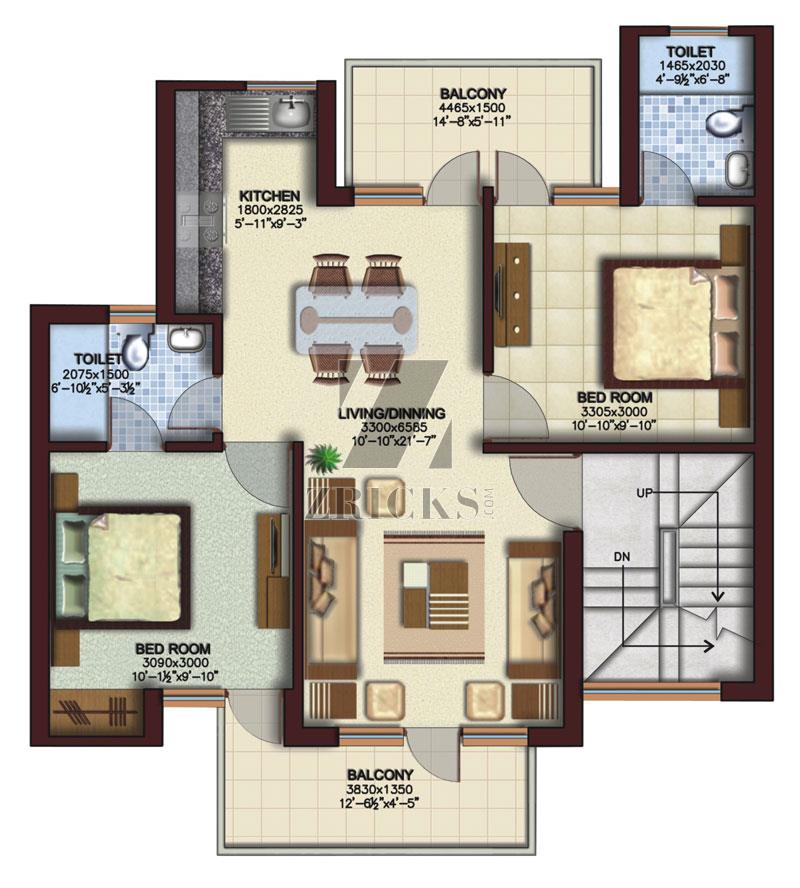 Ansals Sushant Residency Floor Plan