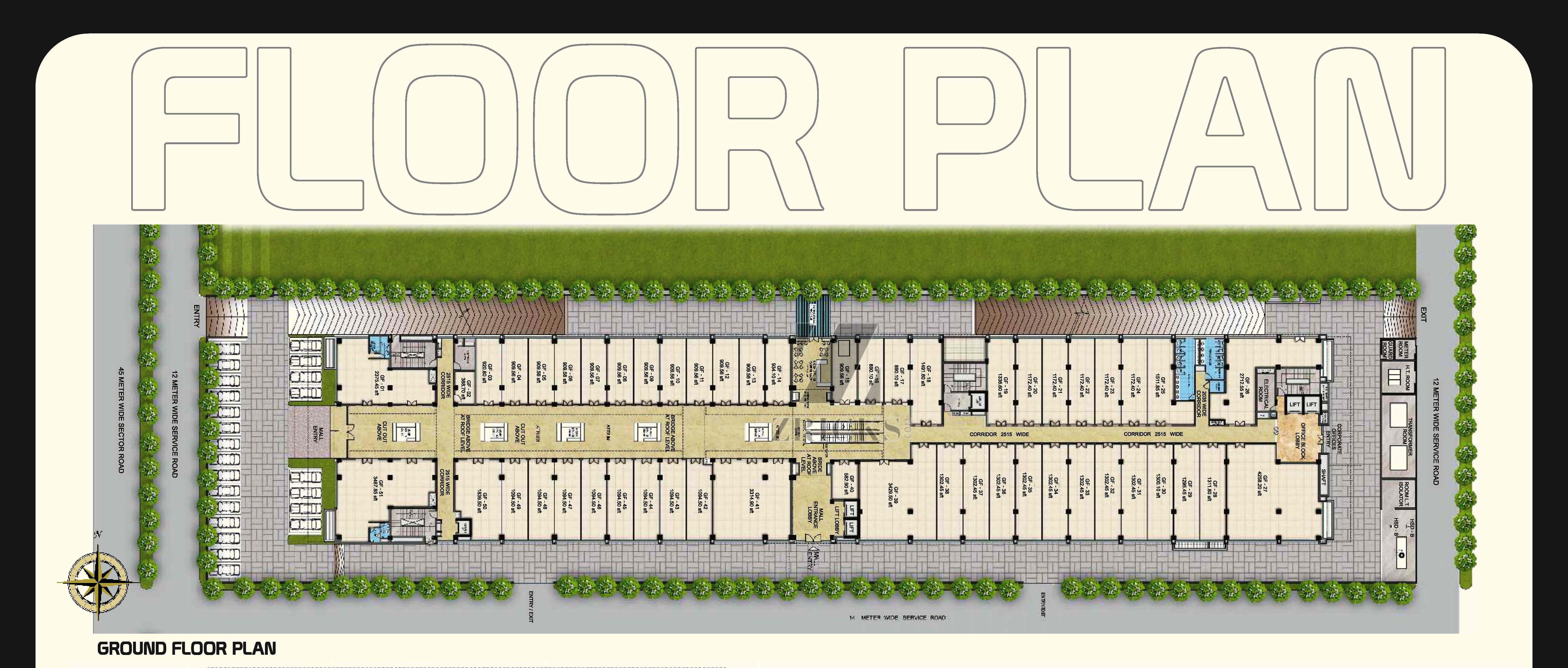 M2K Corporate Park Shopping Plaza Floor Plan