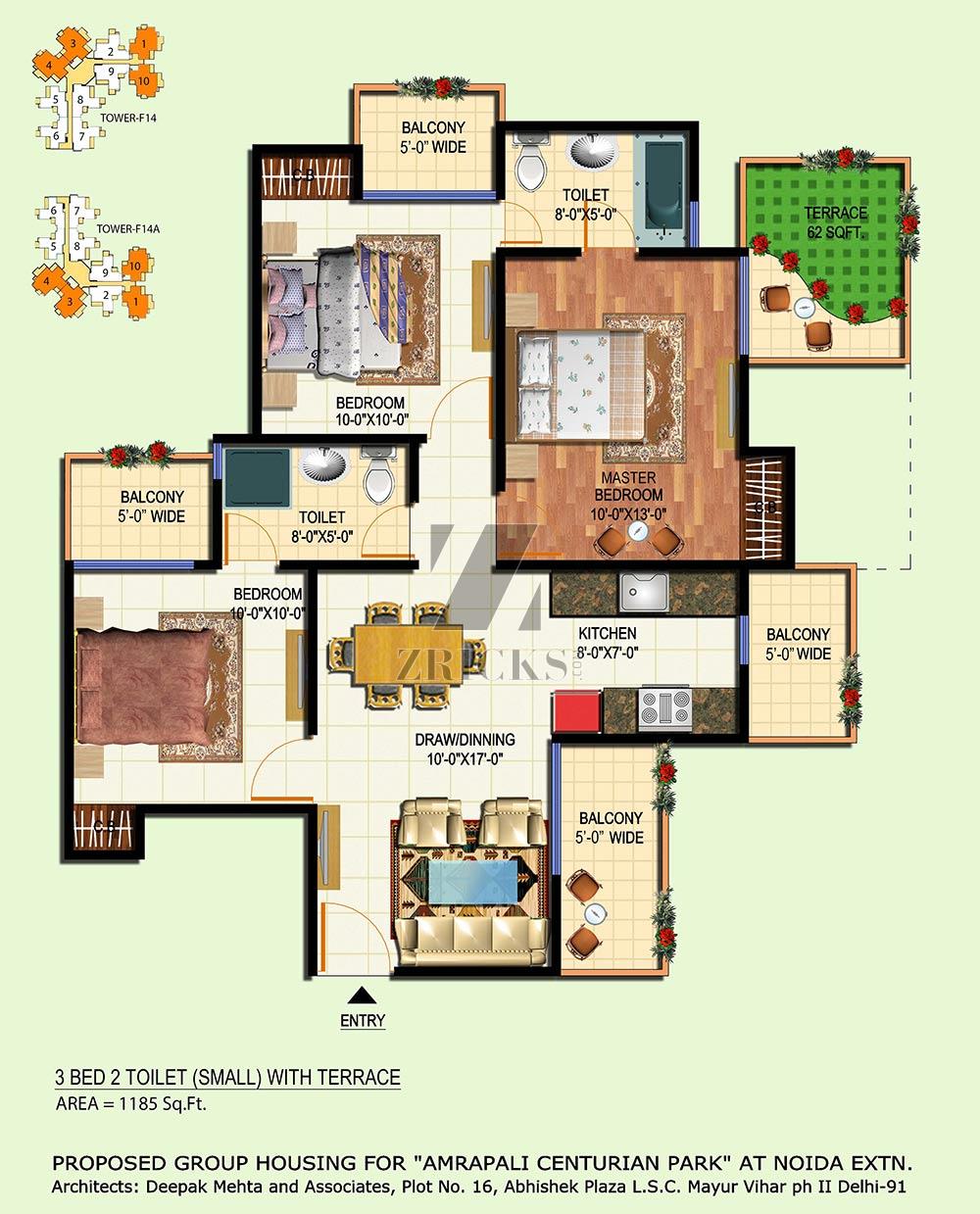 Amrapali Courtyard Floor Plan