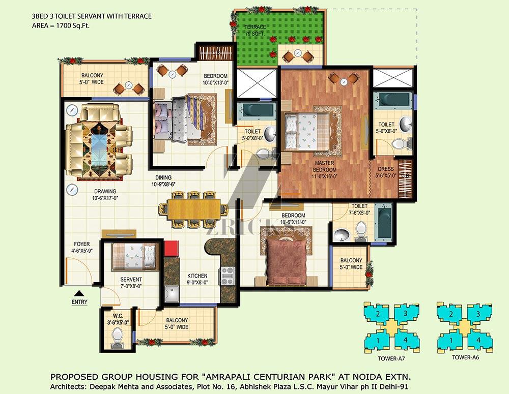 Amrapali Courtyard Floor Plan