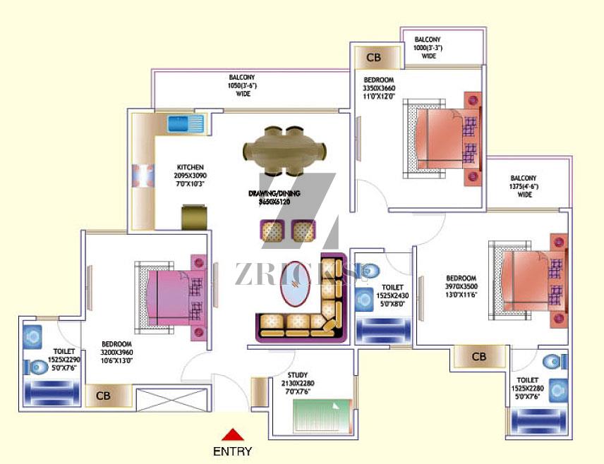 Amrapali Zodiac Floor Plan