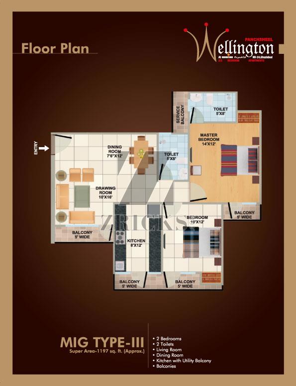 Panchsheel Wellington Floor Plan
