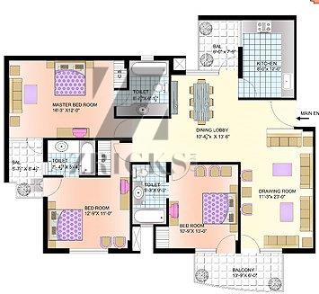 Mittals Tulip Heights Floor Plan