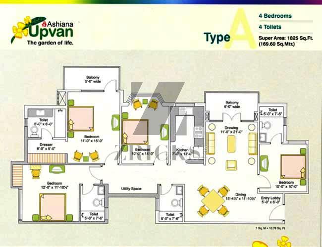 Ashiana Upvan Floor Plan