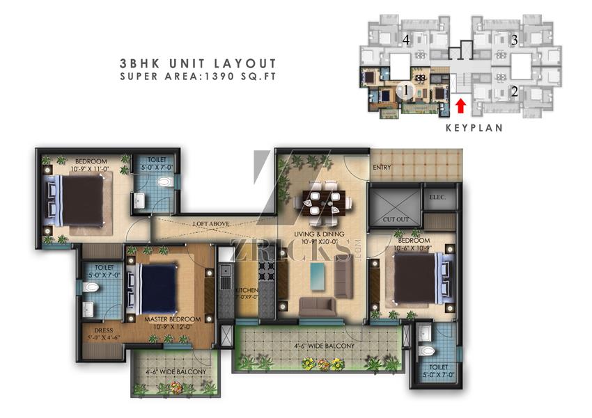 TDI Espania Royale Heights Floor Plan