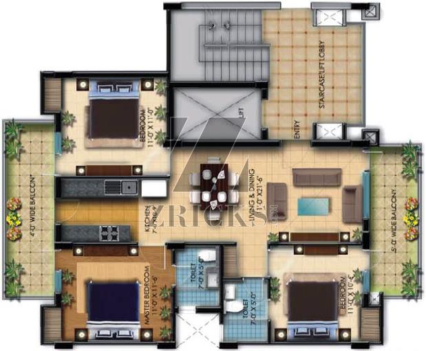 TDI Espania Royale Floors Floor Plan